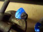 Here's a close up photo of the AUC 990 R(R=rear)tag but it's on the front carb. I'll change that to the front carb!